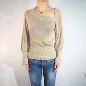 Women's Tan and Cream Shirt